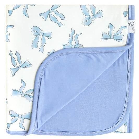 Large Premium Knit Baby 3 Layer Stretchy Quilt Blanket "Daphne" by Copper Pearl