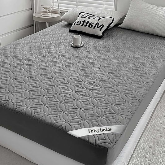FELTYBED Cal King Size 72"x84" Waterproof Mattress Protector, Soft Bed Grey Mattress Cover Cal King, Breathable Mattress Pad Cover with Deep Pocket 6"- 15", Noiseless Washable