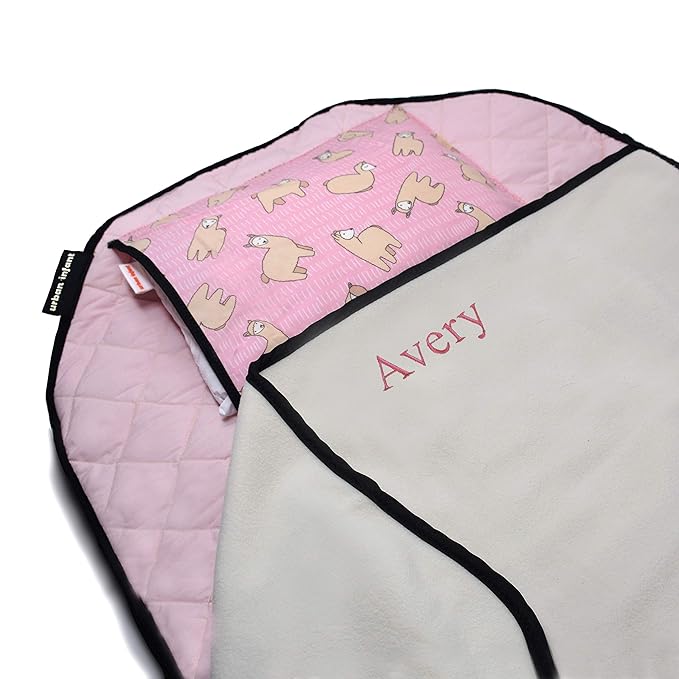 Personalized Tot Cot Kids Nap Mat - Toddler Preschool Daycare Bedding Cover with Blanket and Pillow - Ages 2 Yrs to 5 Yrs