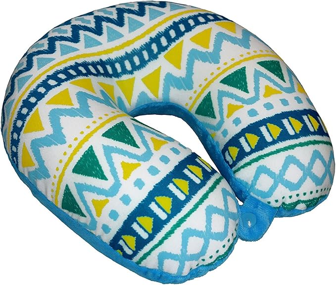 Bookishbunny U Shaped Micro Beads Microbead Neck Head Support Travel Pillow, 12"x12"x4" (WaveBlue)