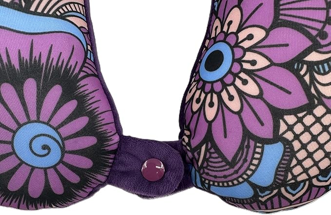 Bookishbunny U Shaped Micro Beads Microbead Neck Head Support Travel Pillow, 12"x12"x4" (Paisley)