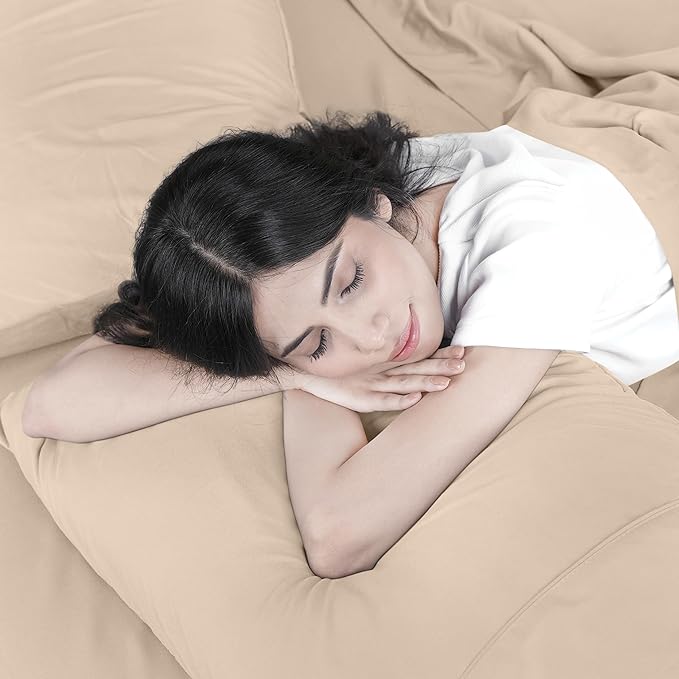 Utopia Bedding King Size Sheet Set - Bulk Pack of 8 Bed Sheets Set - Soft Brushed Microfiber - Deep Pockets - Shrinkage & Fade Resistant - Easy Care (Beige)