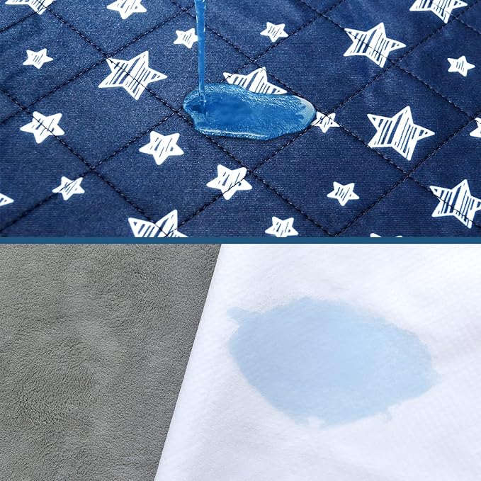 Waterproof Bed Pads Washable, Absorbent Chuck Pads Non Slip for Incontinence, Washable Pee Pads for Dogs, Waterproof Mattress Protector for Seniors, Bedwetting Kids, Hospitals, Pets, 34"x76" 2 Pack