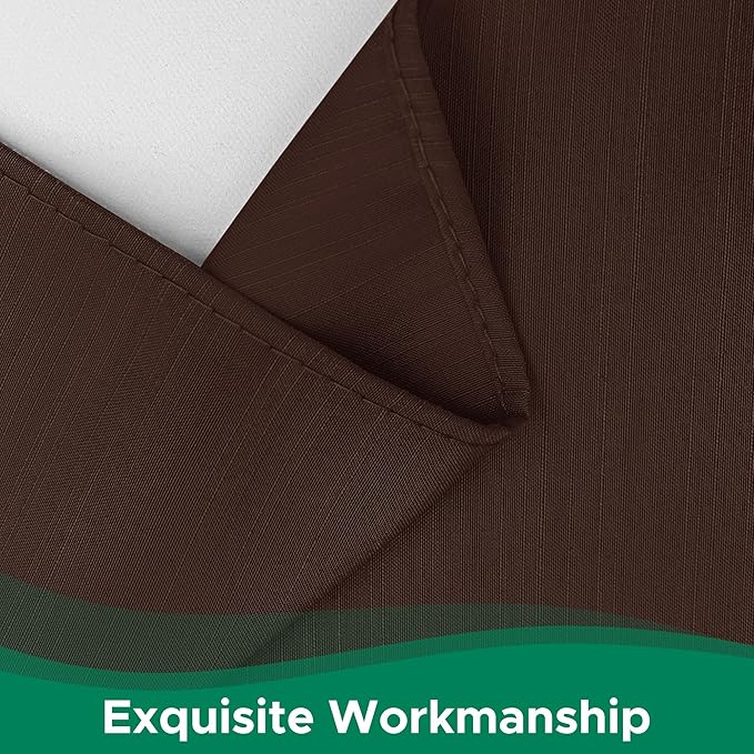 Biscaynebay Wrap Around Bed Skirts for King & Cal King Beds 16" Drop, Brown Adjustable Elastic Dust Ruffles Easy Fit Wrinkle & Fade Resistant Silky Luxurious Fabric Solid Machine Washable