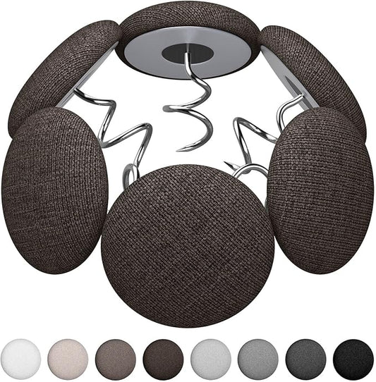 Flax Covered Button Twist Pins - for Bed Skirts Pins,Sofa,Upholstery,Armchair Caddies, Armrest Covers, Slipcovers (12, M-Dark Brown 12)