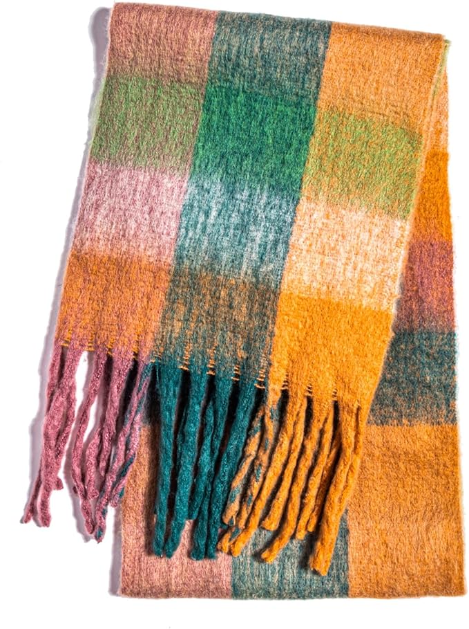 Winter Women Chunky Scarf Warm Blanket Big Thick Large Oversized Wrap Colorful Long Solid Scarves