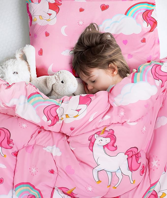 Utopia Bedding All Season Unicorn Comforter Set with 2 Pillow Cases, 3 Piece Soft Brushed Microfiber Kids Pink Bedding Set for Boys/Girls, Machine Washable (Twin)