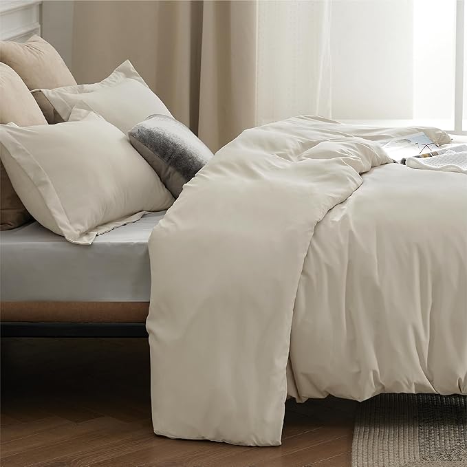 Bedsure Duvet Cover King Size - Only Includes 1 Duvet Cover (104"x90"), Hotel Luxury Soft Double Brushed All Season Bedding for Kids & Adults, Zipper Closure, NO Comforter, Linen