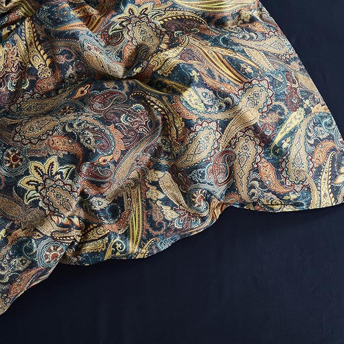 Cupocupa Duvet Cover Set;Duvet Cover Queen/King/Twin Bedding Set Fluffy Boho Duvet Cover Set Paisley Floral Bedding Collection Duvet Cover with Pillowcases