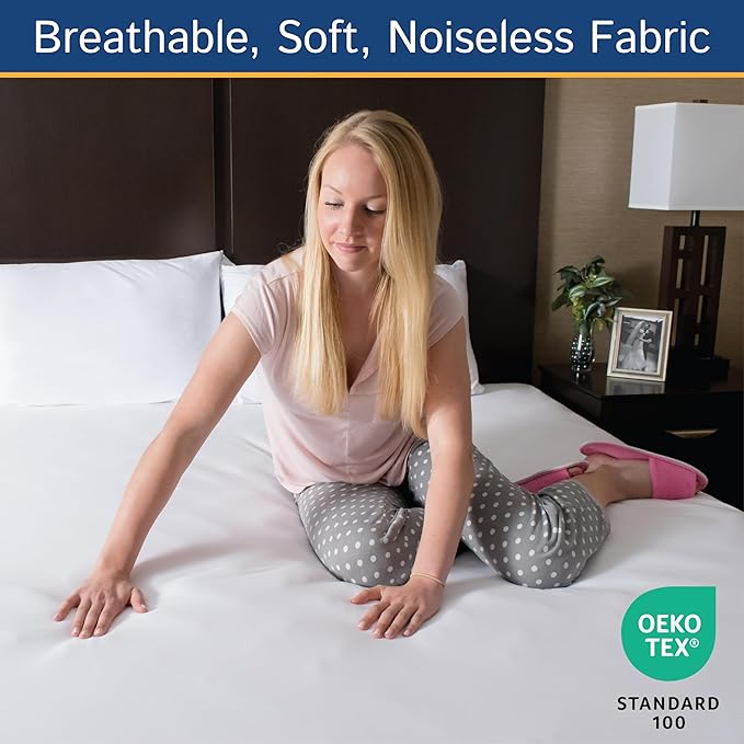 Split King Mattress Encasement 39" x 80" (2PCs Twin XL) - Waterproof Zippered Protector Hypoallergenic Premium Quality Deep Pocket Cover for Adjustable Beds and Split Mattresses (16"-20" Depth)