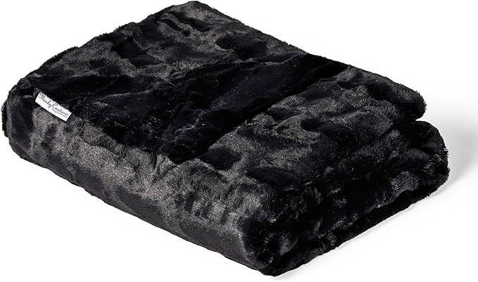 Minky Couture Sorbet Blanket - Ultra-Soft Throw for Silky Smooth Comfort - Premium Decorative Throw Blanket - Midweight, Breathable Fabric - Machine Washable Monster, Black
