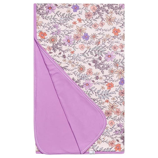 Copper Pearl Jumbo Premium Knit 3 Layer Stretchy Throw Blanket Flora