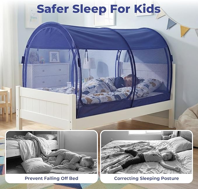 LEEDOR® Bed Tent Dream Tents Bed Canopy Shelter Cabin Indoor Privacy Warm Breathable Pop Up Twin/Full/Queen for Kids and Adult Patent Pending(Mattress Not Included)