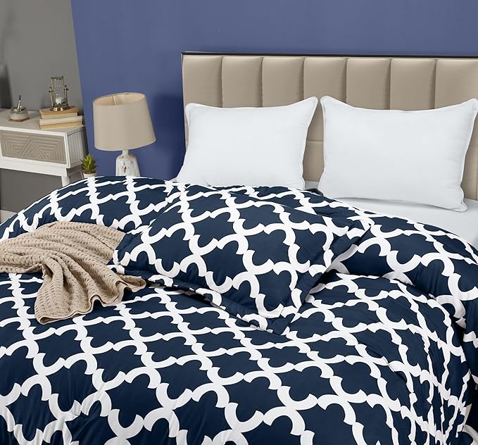 Utopia Bedding Twin Comforter Set Kids (Navy) with 1 Pillow Sham - Bedding Comforter Sets - Down Alternative Comforter - Soft and Comfortable - Machine Washable