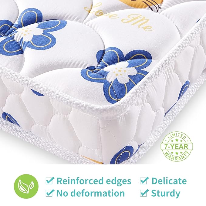 Crib and Toddler Mattress - 52" x 27.6" x 5" - Breathable Firm Premium Foam Standard Size for Baby Bed