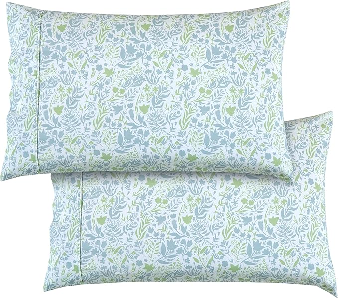 Elegant Comfort Softest and Coziest 6-Piece Sheet Set - 1500 Premium Hotel Quality Microfiber - Deep Pocket, Wrinkle Resistant 6-Piece Floral Bed Sheet Set, Queen, Anita Green