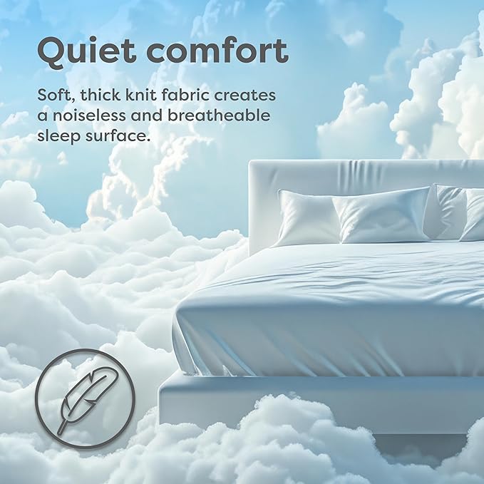 HOSPITOLOGY PRODUCTS Box Spring Encasement - Zippered Bed Bug Dust Mite Proof Hypoallergenic - Sleep Defense System - Queen –60" W x 80" L - Low Profile 6"