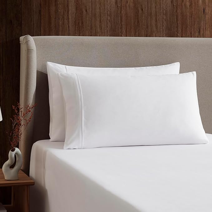 Nestl Full Sheet Set - Luxury 1800 Ultra-Soft Microfiber Full Bed Sheets - Double Brushed - Deep Pockets - Easy Fit - 4 Piece Set - Bedding Sheets & Pillowcases (Full, White)
