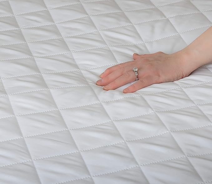 Masirs - The Quilted Mattress Pad is Comfortable and Thick Enough to Get a Restful Night Sleep. The Plush Mattress Topper Will Also Help Protect Your Mattress from Stains. (Full)
