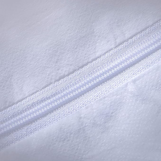 Home Details Twin XL Deluxe Protector with Full Zippered Encasement, Waterproof, Fits Dorm Mattresses, White, 25084-XL