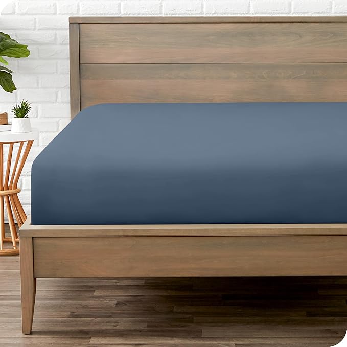 Fitted Bottom Sheet Full Size - Premium 1800 Microfiber - Ultra-Soft Hotel Luxury - Deep Pocket - Durable and Long Lasting - Fitted Sheet (Full, Bering Sea)