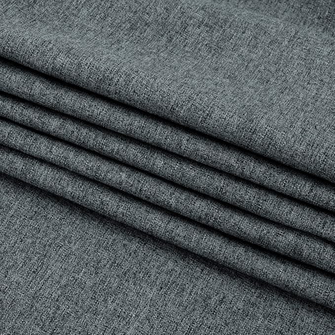 AMBERIS Bed Runner Dark Grey, Imitation Linen Decorative Bed Scarf for Home Hotel (Pillowcases Sold Separately)