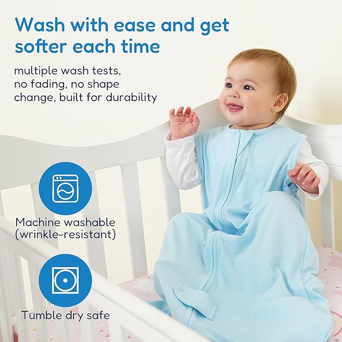 TotAha Newborn Sleep Sacks 0-3 months 3 Pack, Light, Soft, and Safe Baby Wearable Blanket Sleeping Bag with 2-Way Zippers, 0.5 TOG