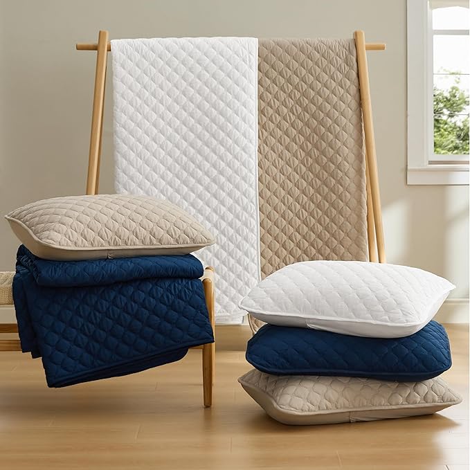 Bedsure Quilts King Size - Lightweight Bedspreads King Size with Classic Honeycomb Quilting, Soft Quilt Bedding Set, Navy Comforter Set Coverlet for All Seasons with 2 Pillow Shams (106" x 96")