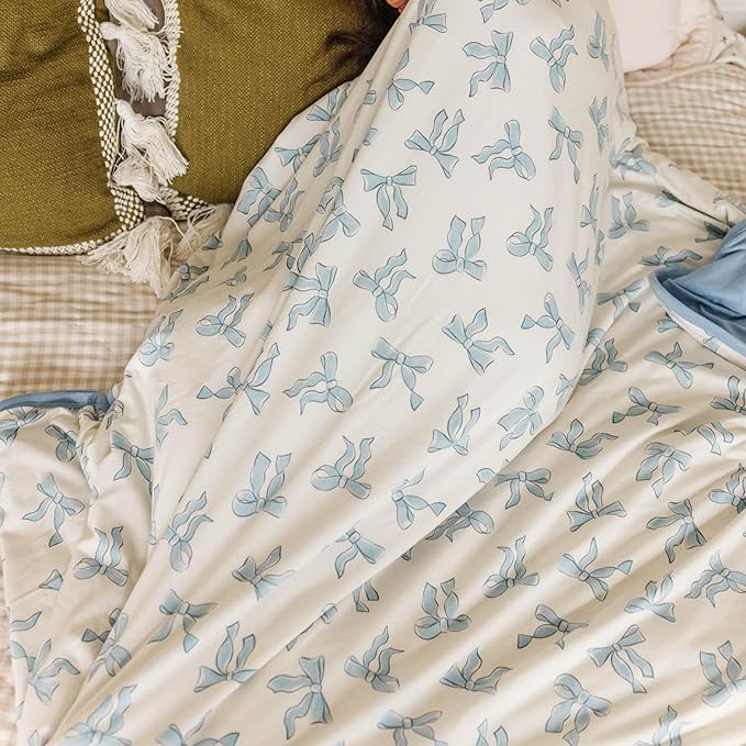 Large Premium Knit Baby 3 Layer Stretchy Quilt Blanket "Daphne" by Copper Pearl