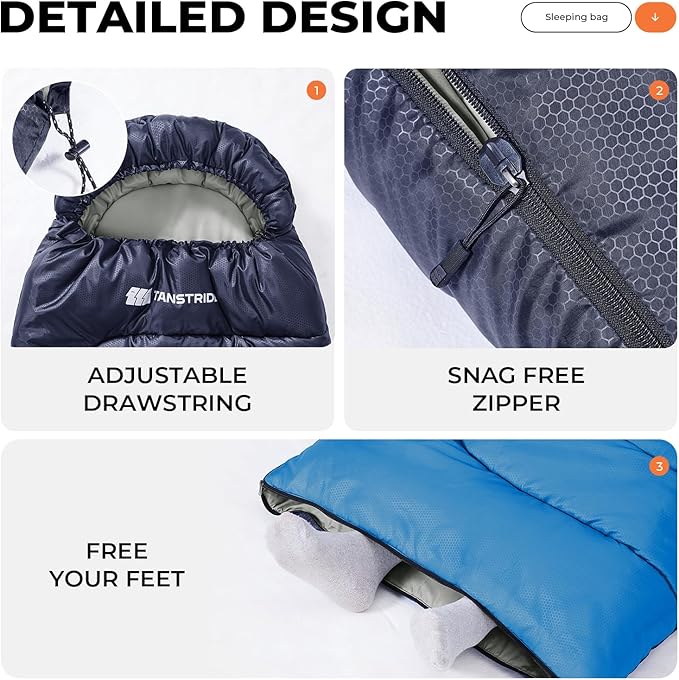 Sleeping Bags for Adults Warm Weather,Backpacking Compact Lightweight Camping Sleeping Bag with Compression Sack for Kids,Camping Essentials Gear for Hiking,Travel,Climb,Outdoor, Indoor