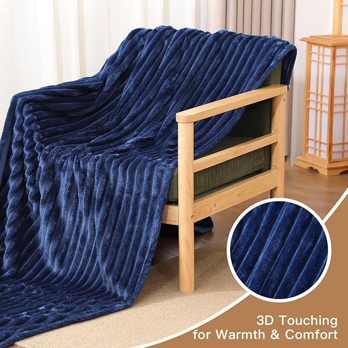 Ultra Soft Fleece Throw Blanket – Lightweight Cozy Plush Microfiber for Couch, Bed & Travel – Warm All-Season Decorative Blanket 50"x60", Machine Washable