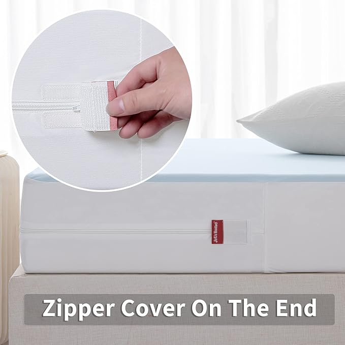 JET'S HOME King Zippered Mattress Encasement - 6 Sided Waterproof Mattress Protector with Zipper - Machine Washable Mattress Cover Fits 10-15 Inches