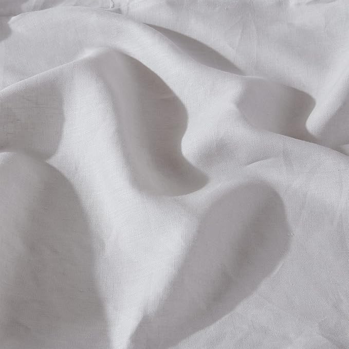 Simple&Opulence Premium Linen Bed Skirt Basic Style 18 inch Tailored Drop Dust Proof Easy Fit Breathable (18'' Basic-Grey, Queen)