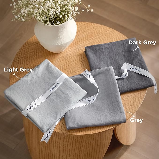 Bedsure Super King Plus Comforter Set, Dark Grey Soft Prewashed Bedding for All Seasons, 3 Pieces GentleSoft™ Bed Set, 1 Lightweight Comforter (128"x120") and 2 Pillowcases (20"x36")
