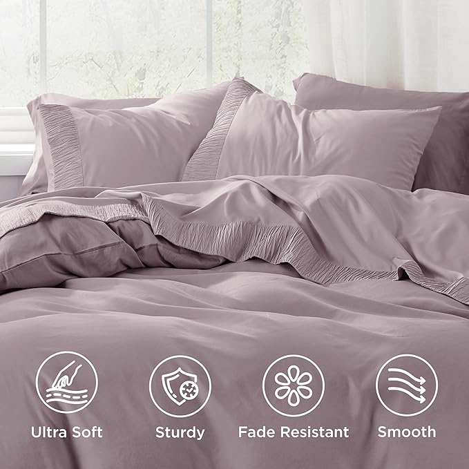 Bedsure Twin XL Sheet Sets Dorm Bedding - 3 Pieces Soft Extra Long Twin Sheets, Hotel Luxury, Easy Care Microfiber for Women, Men, Pink Mocha