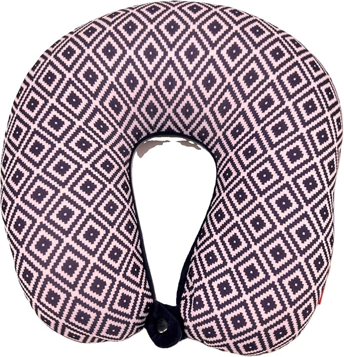 Bookishbunny U Shaped Micro Beads Microbead Neck Head Support Travel Pillow, 12"x12"x4" (DiamondPurple)