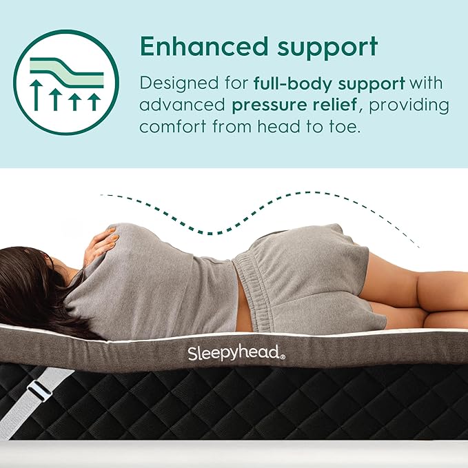 Sleepyhead King 3 Inch Premium Gel Mattress Topper – Cooling Gel Memory Foam Bed Topper by Sleepyhead – Pressure Relief, Washable Cover, CertiPUR-US Certified, Soft Mattress Pad (King 3")