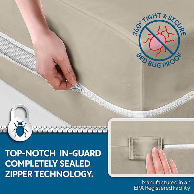Guardmax Jersey Knitted Crib Size Zippered Mattress Encasement - Waterproof & Bed Bug Proof Mattress Protector - Comfortable, Soft, and Noiseless Zippered Bedding - Dust Mite Proof (28 x 52 x 6)