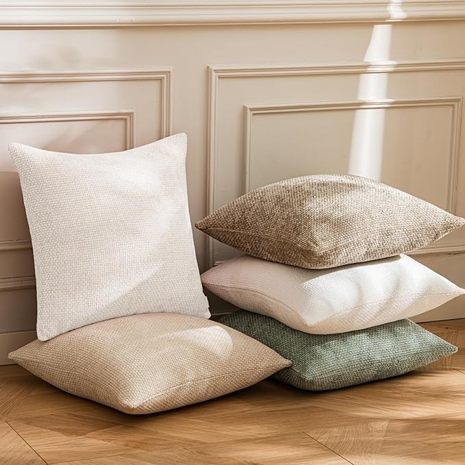 a moment Christmas White Chenille Throw Pillow Covers 12x20 Inch Pack of 2 Modern Decorative Throw Pillow Covers Farmhouse Cross Throw Pillowcases Home Decor for Sofa Bedroom Living Room Spring