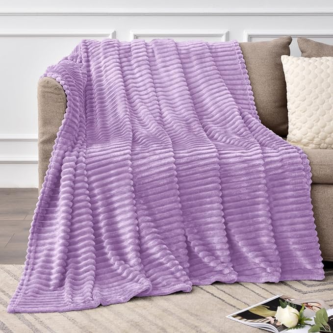 BEDELITE Valentines Day Blanket for Couch, 3D Ribbed Jacquard Soft and Cozy Fleece Throw Blanket for Sofa and Chair, Fluffy Plush Lightweight Blankets for Bed, for Women, 50x60 inches