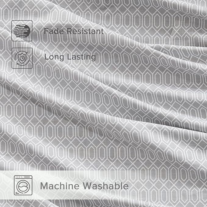 Comfort Spaces 100% Cotton Sheet Set Breathable, Lightweight, Soft with 14" Elastic Pocket Fits up to 16" Mattress, All Season Cozy Bedding, Matching Pillow Case, Cal King Diamond Taupe 4 Piece