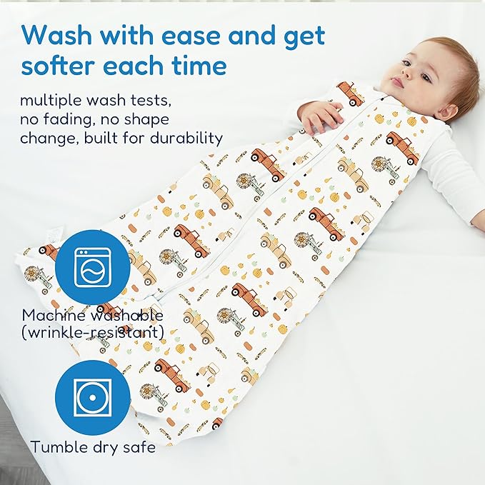 TotAha Sleep Sack 15-18-24 Months 3-Pack,Stretchy,Buttery Soft Sleeping Bag,Light Baby Wearable Blanket with 2-Way Safe Zippers for Boys Girls, 0.5 TOG