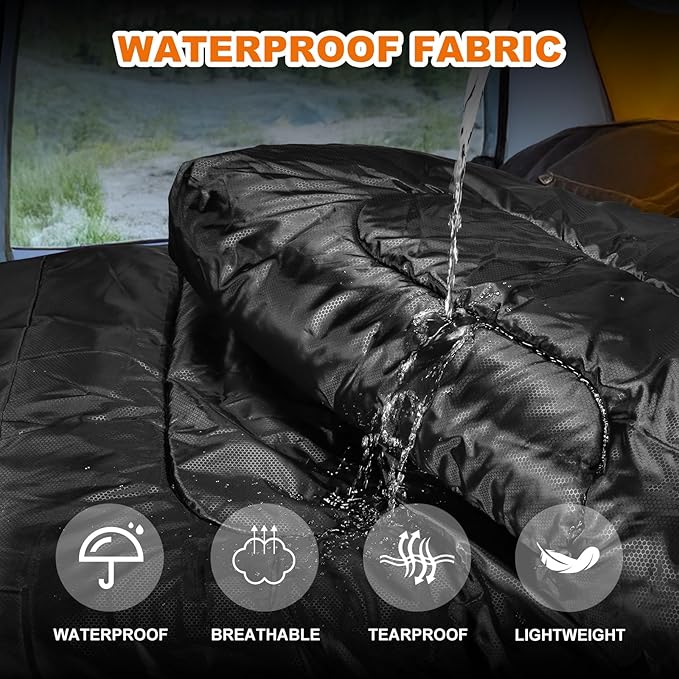 Sleeping Bags for Adults Cold Weather & Warm - Backpacking Camping Sleeping Bag for Kids 10-12, Girls, Boys - Lightweight Compact with Compression Sack