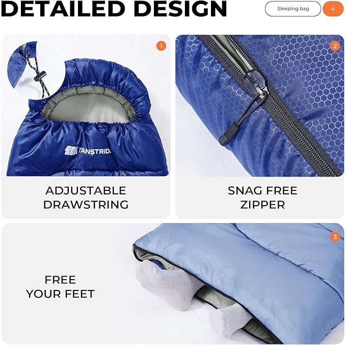 Sleeping Bags for Adults Warm Weather,Backpacking Compact Lightweight Camping Sleeping Bag with Compression Sack for Kids,Camping Essentials Gear for Hiking,Travel,Climb,Outdoor, Indoor