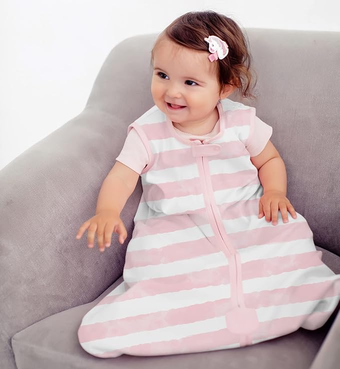 Mama Cheetah Baby Sleep Sack 0.5 TOG, Organic Cotton Baby Wearable Blanket with Two-Way Zipper, Swaddle Transition Baby Sleeping Bag for Newborn Infant Toddler Boy Girl, 12-18 Months