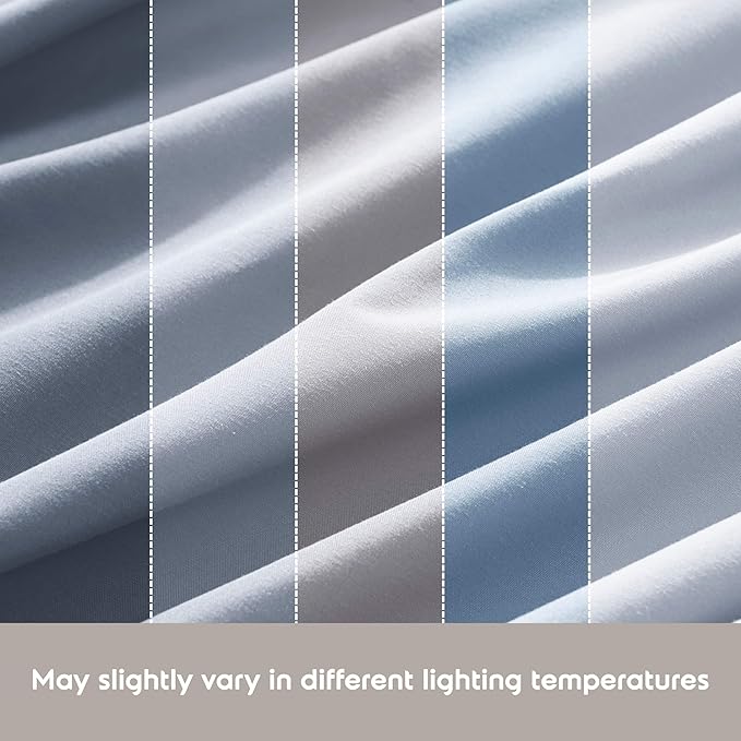 Nestl Full XL Sheet Set - Luxury 1800 Ultra-Soft Microfiber Full Extra Long Bed Sheets - Double Brushed - Deep Pockets - Easy Fit - 4 Piece Set - Bedding Sheets & Pillowcases (Full XL, Ice Blue)