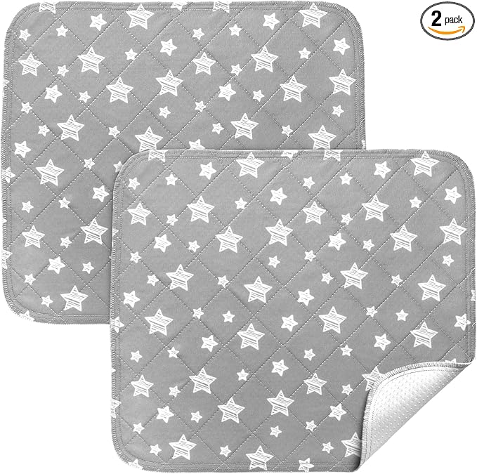 Waterproof Bed Pads Washable, Absorbent Chuck Pads Non Slip for Incontinence, Washable Pee Pads for Dogs, Waterproof Mattress Protector for Seniors, Bedwetting Kids, Hospitals, Pets, 18"x16" 2 Pack