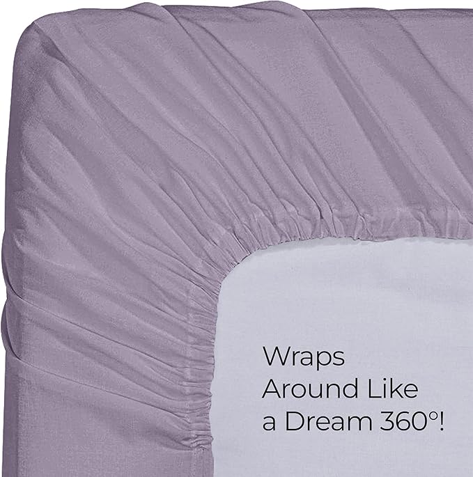 Utopia Bedding Queen Fitted Sheet - Bottom Sheet - Deep Pocket - Soft Microfiber - Shrinkage and Fade Resistant - Easy Care -1 Fitted Sheet Only (Lavender)