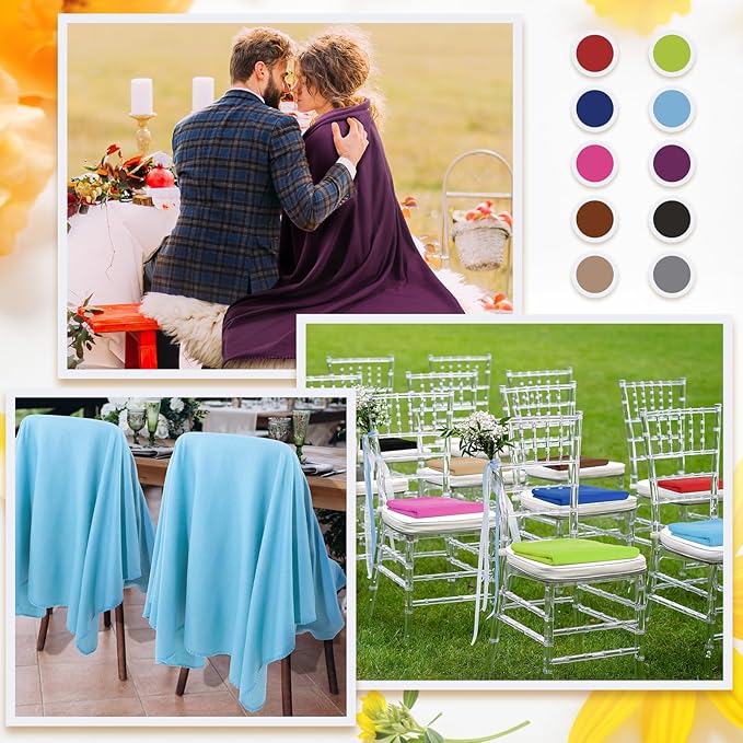 Kinlop 40 Packs Fleece Blanket Bulk 60 x 50 Inch Soft Lightweight Fleece Cozy Blanket Warm Throw Plush Pet Throw for Bed Couch Sofa Home Office Wedding Gifts Travel Camping(Chic Color,60 Packs)