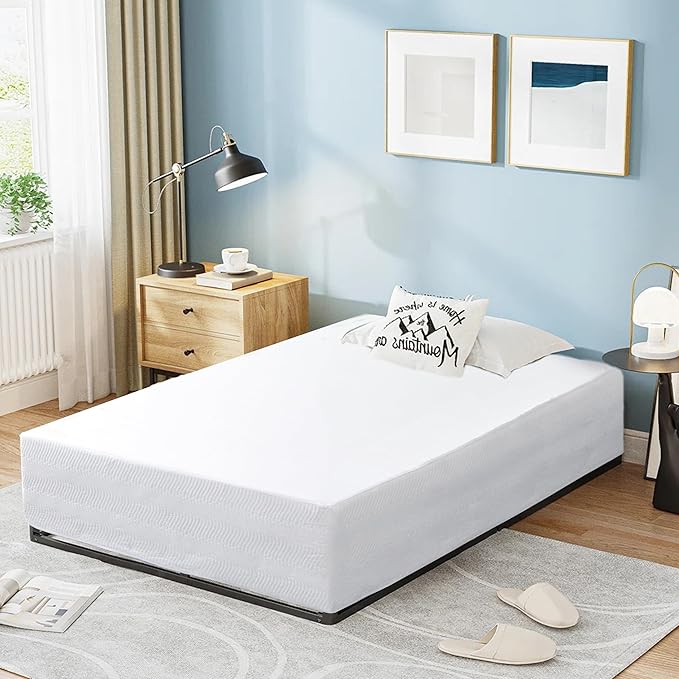 Queen Bed Skirt-Box Spring Cover with 12 Inch Tailored Drop,Wrinkle and Fade Resistant Hotel Wrap Around Bed Skirts,Bed Frame Cover (Wave Pattern White, Queen-12 Drop)